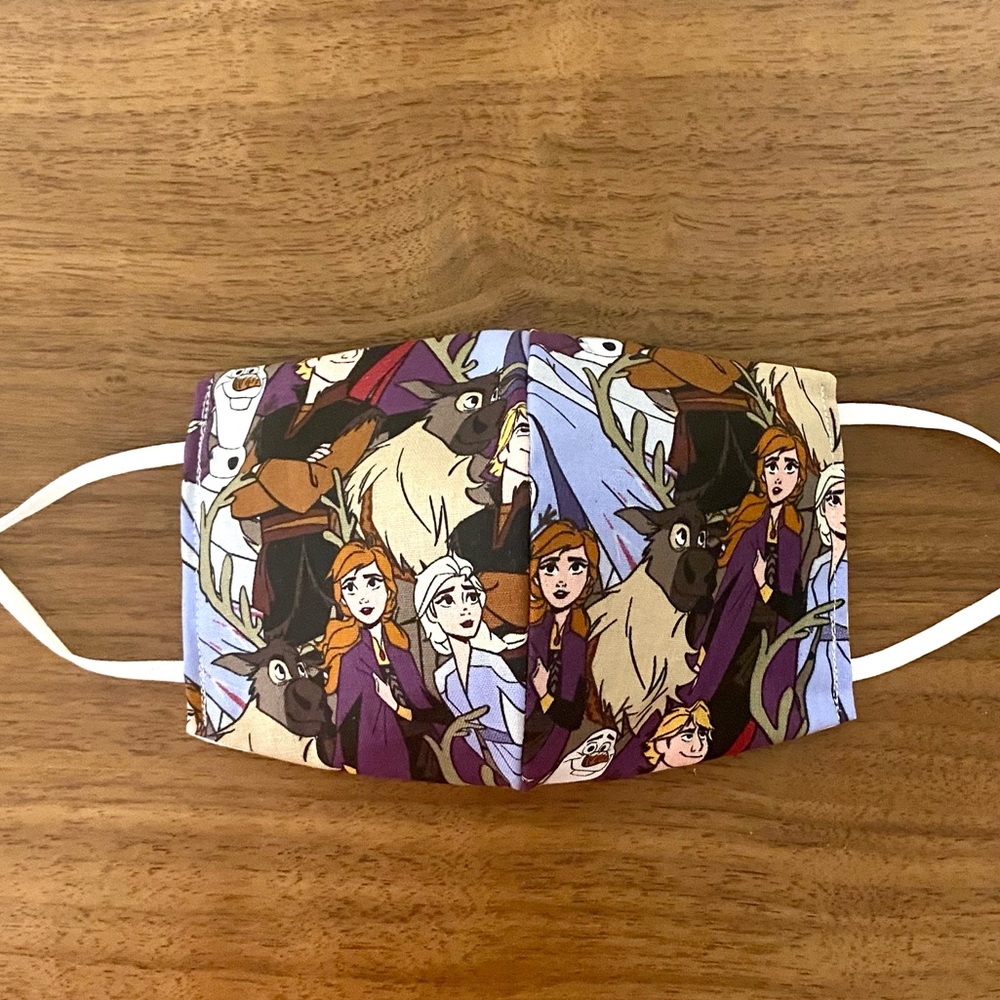 Frozen print two layer cotton facemask
